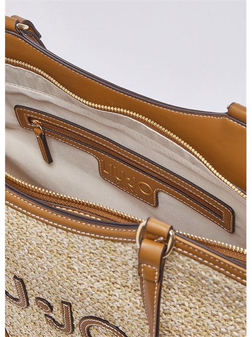 Borsa tote grande in rafia LIU JO | AA6208T383A/00005